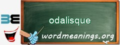 WordMeaning blackboard for odalisque